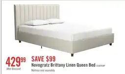 The Brick Novogratz Brittany Linen Queen Bed - Light Grey offer
