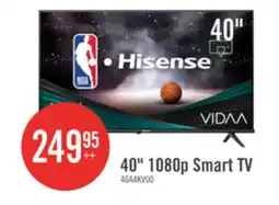 The Brick HISENSE 40 1080p HD Full Array LCD 60Hz VIDAA Smart TV (40A4KV) offer