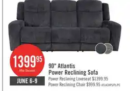 The Brick Atlantis 90 Fabric Zero Gravity Power Reclining Sofa - Dark Grey offer