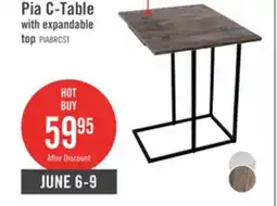 The Brick Pia 18 C-Table with Expandable Top - Brown offer