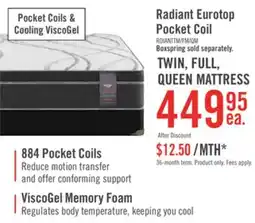 The Brick Springwall Radiant Eurotop Twin Mattress offer