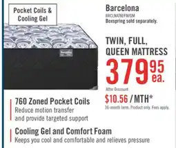 The Brick Springwall Barcelona Tight Top Luxury Firm Twin Mattress offer
