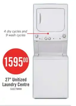 The Brick GE Unitized Spacemaker Washer and Electric Dryer Combination - GUD27ESMMWW offer