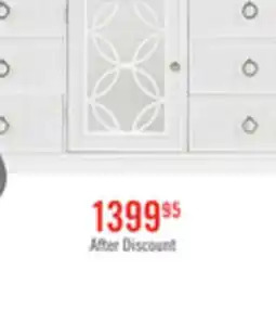 The Brick Ava Bedroom 7-Drawer Dresser with LED Light, 67W x 39H, Glam - White offer
