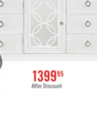 The Brick Ava Bedroom 7-Drawer Dresser with LED Light, 67W x 39H, Glam - White offer