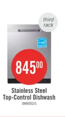 The Brick Samsung 24 48 dBA 5500 Series Top-Control Dishwasher with Third Rack - DW80DG5500SRAA offer