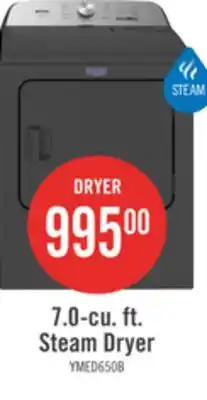 The Brick Maytag 7 Cu. Ft. Pet Pro Electric Dryer - Black Shadow - YMED6500MBK offer