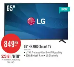 The Brick LG 65 UA77 4K UHD Smart TV offer