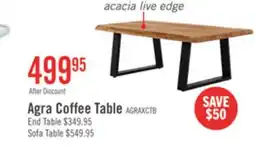 The Brick Agra 45 Rustic Coffee Table - Brown and Black with Iron Legs offer