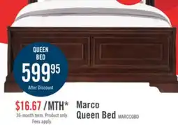 The Brick Marco Panel Bed with Headboard & Frame, Cherry Brown - Queen Size offer