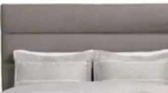 The Brick Naya Upholstered Bed in Grey Fabric, Tufted - Queen Size offer
