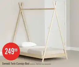 The Brick Sweedi Twin Canopy Bed - Natural Wood offer