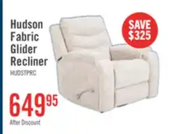 The Brick Hudson 40 Chenille Fabric Glider Reclining Chair with Dual Cupholders - Taupe offer
