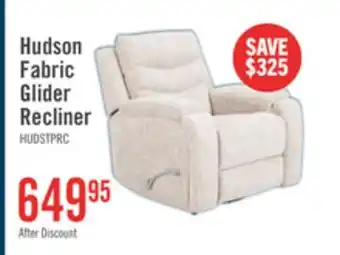 The Brick Hudson 40 Chenille Fabric Glider Reclining Chair with Dual Cupholders - Taupe offer