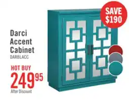 The Brick Darci 31.5 Accent Cabinet with Mirrored Doors - Blue offer