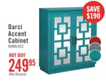 The Brick Darci 31.5 Accent Cabinet with Mirrored Doors - Blue offer