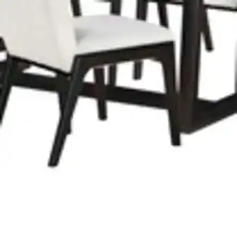 The Brick Alma 7pc Dining Set with Table & 6 Chairs, Trestle Base, 86W - Charcoal Black & White offer