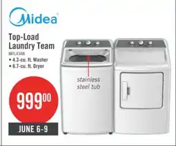 The Brick Midea 4.3 Cu. Ft. Top-Load Washer and 6.7 Cu. Ft. Electric Dryer - White offer