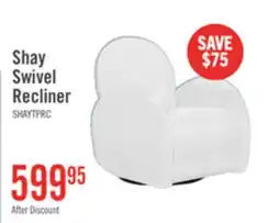 The Brick Shay 33 Chenille Fabric Swivel Glider Reclining Accent Chair - River Rock Beige offer