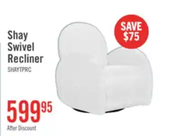 The Brick Shay 33 Chenille Fabric Swivel Glider Reclining Accent Chair - River Rock Beige offer