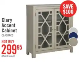 The Brick Clary 31.5 Accent Cabinet with Glass Doors - Grey offer
