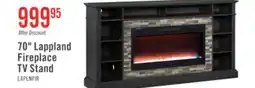 The Brick Lappland 70 Electric Fireplace TV Stand with Storage and Cable Management for TVs up to 80- Black offer