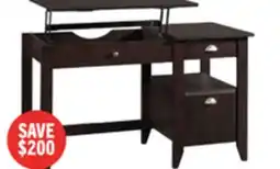The Brick Murray 53 Traditional Lift Top Office Desk with Storage - Dark Brown offer