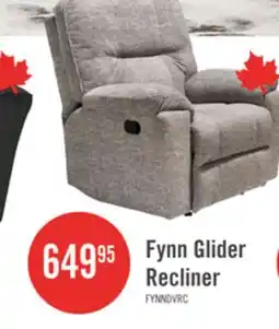 The Brick Made in Canada Fynn 40 Chenille Fabric Glider Reclining Chair - Dove Grey offer