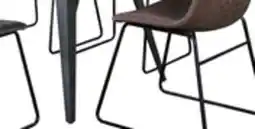 The Brick Amos 7pc Dining Set with Table & 6 Chairs, Metal, 60W - Grey offer
