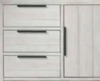 The Brick Haven Bedroom 4-Drawer Chest with Storage Cabinet, 48W x 48H - White offer