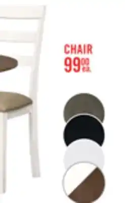 The Brick Bryn Dining Chair with Fabric Seat, Ladder-Back – White offer