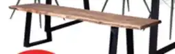 The Brick Oskar Dining Bench, Acacia Wood & Metal, 70W - Natural & Black offer