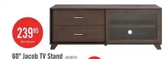 The Brick Jacob 60 Modern TV Stand with Storage and Cable Management for TVs up to 65- Espresso offer