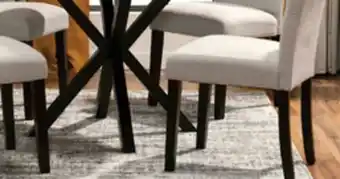 The Brick Verona 5pc Dining Set with Table & 4 Lexi Chairs, Culture Marbled Top, Metal, 42W Round - Grey offer