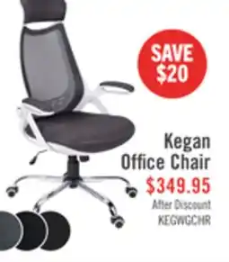 The Brick Kegan 28 Executive Mesh Office Chair - White offer