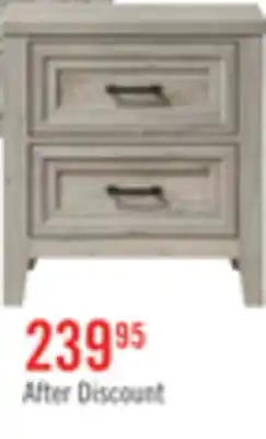 The Brick Halo Bedside 2-Drawer Nightstand with LED Light, 21W x 24H, Glam - White offer