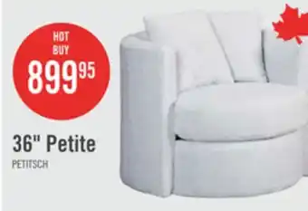 The Brick Made in Canada Petite 36 Chenille Fabric Swivel Cuddler Accent Chair - Teddy Star Grey offer