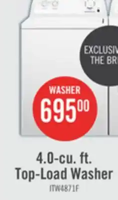 The Brick Inglis 4.0 Cu. Ft. Top-Load Washer - White - ITW4871FW offer
