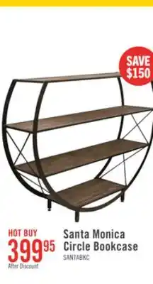 The Brick Santa Mon 54 4-Shelf Open Circle Bookcase - Espresso offer