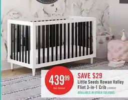 The Brick Little Seeds Rowan Valley Flint 3-in-1 Crib - White/Black offer