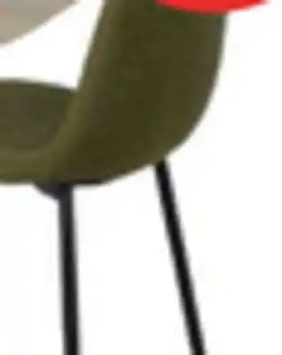 The Brick Joss Dining Chair with Polyester Fabric, Metal - White offer