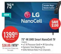 The Brick LG 75 NanoCell AI NANO80 4K Smart TV (75NANO80AUA.ACC) offer