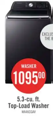 The Brick Samsung 5.4 Cu. Ft. Top-Load Washer - Black Stainless Steel - WA46CG3505AVA4 offer