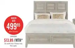 The Brick Lara Panel Bed with Headboard & Frame, Antique Grey - Queen Size offer