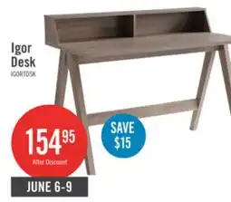 The Brick Igor 47.25 Computer Office Desk with 2 Cubbyholes- Taupe offer