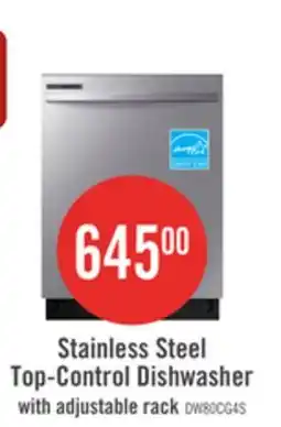The Brick Samsung 24 53 dBA Built-In Top-Control Dishwasher with Hybrid Tub - DW80CG4021SRAA offer