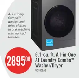 The Brick Samsung Bespoke 6.1 Cu. Ft. All-in-One AI Laundry Combo Washer/Dryer - WD53DBA900HZA1 offer