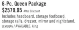 The Brick Levi 6pc Bedroom Set with Storage Bed, Dresser, Mirror & Nightstand, Wooden, Drift Grey - Queen Size offer