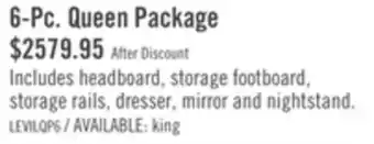 The Brick Levi 6pc Bedroom Set with Storage Bed, Dresser, Mirror & Nightstand, Wooden, Drift Grey - Queen Size offer