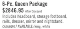 The Brick Casa 6pc Bedroom Set with Bed, Dresser, Mirror & Nightstand, Black - Queen Size offer